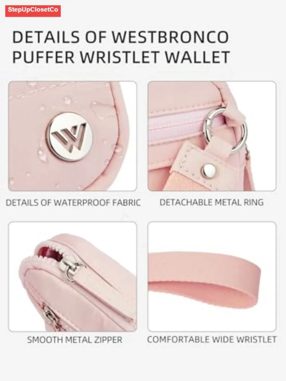 Wristlet Wallet RFID Blocking Quilted Nylon Phone Card Holder Purse